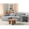 Beliani Modulinė 3 vietų kampinė sofa „HELLNAR“, dešininė, pilka