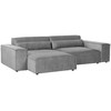 Beliani Modulinė 3 vietų kampinė sofa „HELLNAR“, dešininė, pilka