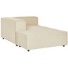 Beliani Modulinė kampinė sofa APRICA, sintetinis linas, smėlio spalvos, dešininė