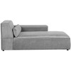 Beliani Trijų vietų modulinė sofa HELLNAR kairinė, pilka su otomane