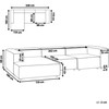 Beliani Modulinė 4 vietų kampinė sofa ARDAL Boucle, laužyta balta, dešinės pusės
