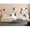 Beliani Modulinė 3 vietų sofa APRICA iš sintetinio lino, smėlio spalvos, dešininė