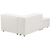 Beliani Modulinė 4 vietų kampinė sofa ARDAL Boucle, laužyta balta, dešinės pusės