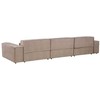 Beliani Modulinė kampinė sofa 4 asmenims HELLNAR su otomana, šviesiai ruda, kairinė