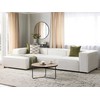 Beliani Modulinė 4 vietų kampinė sofa ARDAL Boucle, laužyta balta, dešinės pusės