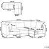 Beliani Modulinė sofa EVJA 4 asmenims, kairinė, žalia, veliūras