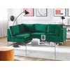 Beliani Modulinė sofa EVJA skirta 4 asmenims, dešininė, žalia, veliūrinė