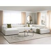 Beliani Modulinė kampinė sofa 5 asmenims ARDAL Boucle, laužyto baltumo, kairinė