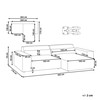 Beliani Trijų vietų modulinė sofa HELLNAR kairinė pilka