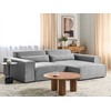 Beliani Trijų vietų modulinė sofa HELLNAR kairinė pilka