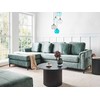 Beliani 4 vietų kampinė sofa OSLO, veliūrinė, žydra, dešininė