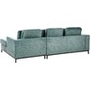 Beliani Kampinė sofa OSLO, 4 vietų, veliūrinė, lazūros mėlyna, kairinė