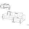Beliani Kampinė sofa OSLO, 4 vietų, veliūrinė, lazūros mėlyna, kairinė