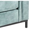 Beliani 4 vietų kampinė sofa OSLO, veliūrinė, žydra, dešininė