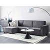 Beliani Išskleidžiama 3 vietų kampinė sofa ROMEDAL II Grafito spalvos