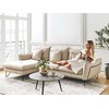 Beliani Trivietė kampinė sofa SERSAN šenilo audinio, smėlio spalvos, dešininė