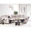 Beliani Kampinė sofa ROKKE su rankine relaksacijos funkcija, 5 vietos, šviesi smėlio spalva, kairinė