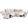 Beliani Kampinė sofa ROKKE su rankine relaksacijos funkcija, 5 vietos, šviesi smėlio spalva, kairinė