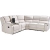 Beliani Kampinė sofa ROKKE su rankine relaksacijos funkcija, 5 vietos, šviesi smėlio spalva, kairinė