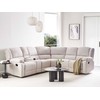Beliani Kampinė sofa ROKKE su rankine relaksacijos funkcija, 5 vietos, šviesi smėlio spalva, kairinė