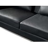 Sofa Beliani Kampas 5 asmenims OSLO, natūrali oda, juodas su otomane, kairinis