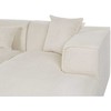 Beliani 3 vietų kampinė sofa DOLVA, velvetas, kreminė balta, kairinė