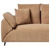 Beliani 4 vietų kampinė sofa LUNNER, velvetas, ruda, kairinė