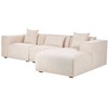 Beliani 3-vietė kampinė sofa DOLVA, velvetas, smėlio spalvos, kairinė