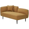 Sofa Beliani Kairysis gultas CHEVANNES iš „boucle“ audinio, garstyčių spalvos