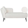 Sofa Beliani Kairysis gultas ARTHEZE Boucle, kreminės baltos spalvos