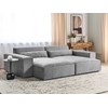 Beliani Dešininė šezlongo sofa HELLNAR, pilka
