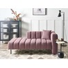 Sofa Beliani Dešininis gultas LANNILS rožinės spalvos