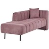 Sofa Beliani Dešininis gultas LANNILS rožinės spalvos