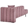 Sofa Beliani Dešininis gultas LANNILS rožinės spalvos