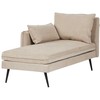 Beliani Dešininė gulto sofa YERRES smėlio spalvos