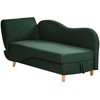 Sofa Beliani Kairinis sėdimas gultas MERI su daiktadėže, sintetinė lininė medžiaga, žalias