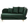 Sofa Beliani Dešininis šezlongas MERI, dirbtinio lino, žalias, su daiktadėže