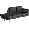 Sofa Beliani Dešininės pusės šezlongas MIRAMAS, veliūras, juodas