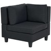Beliani Modulinė sofa UNSTAD 4 asmenims, kairinė, juoda