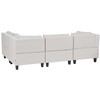 Beliani Modulinė 4 vietų kampinė sofa UNSTAD, kairinė, šviesiai smėlio spalvos