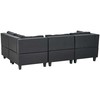 Beliani Modulinė sofa UNSTAD 4 asmenims, kairinė, juoda