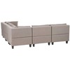 Beliani Modulinė 5 vietų sofa UNSTAD Kairinė Ruda su otomane