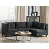 Beliani Modulinė sofa UNSTAD 4 asmenims, kairinė, juoda