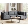 Sofa Beliani Modulinis 4 vietų kampas UNSTAD kairinis tamsiai pilkas