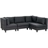 Beliani Modulinė sofa UNSTAD 4 asmenims, kairinė, juoda