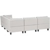 Beliani Modulinė 5 vietų kampinė sofa UNSTAD kairinė, šviesiai smėlio spalvos