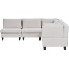 Beliani Modulinė 5 vietų kampinė sofa UNSTAD kairinė, šviesiai smėlio spalvos