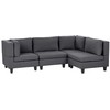 Sofa Beliani Modulinis 4 vietų kampas UNSTAD kairinis tamsiai pilkas