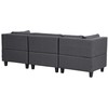 Sofa Beliani Modulinis 4 vietų kampas UNSTAD kairinis tamsiai pilkas