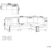 Beliani Modulinė 4 vietų kampinė sofa UNSTAD kairinė ruda